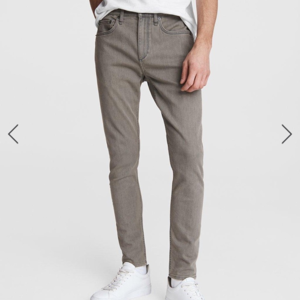 Rag & Bone Standard Issue Fit 1 Extra Slim Grey Jeans
